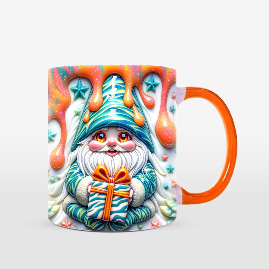 3D Christmas Gnome Christmas Ceramic Coffee Mug Tea Cup New Xmas