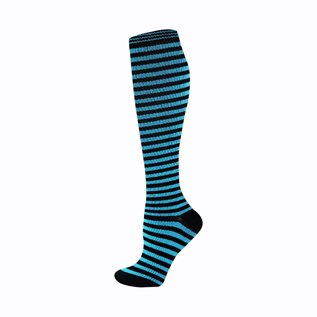 Compression Socks Small Dots Stripe Candy Color Varicose Vein Nurse Sports Running Calf Pressure Stockings Protect Feet Support