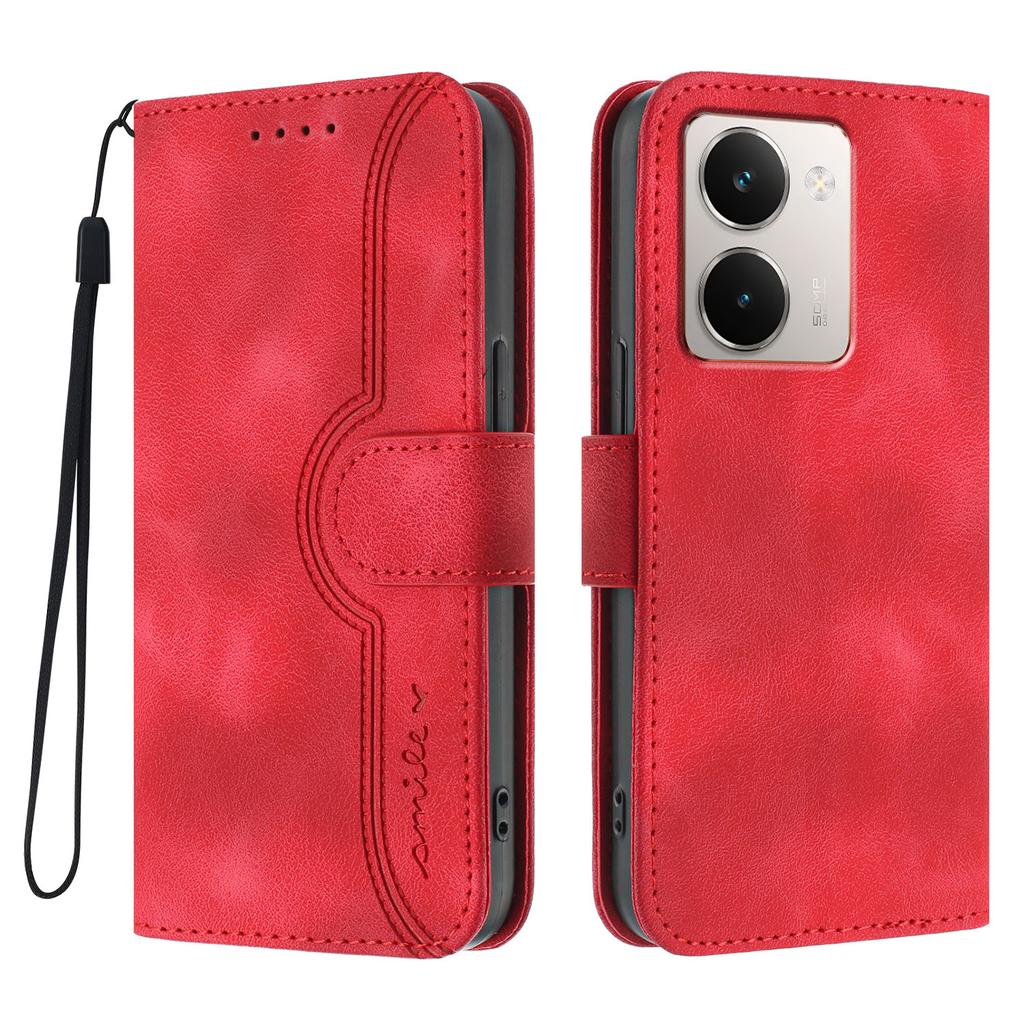 For Realme P3 Ultra 5G Leather Case Wallet Stand Smile Imprinted Phone Cover with Strap