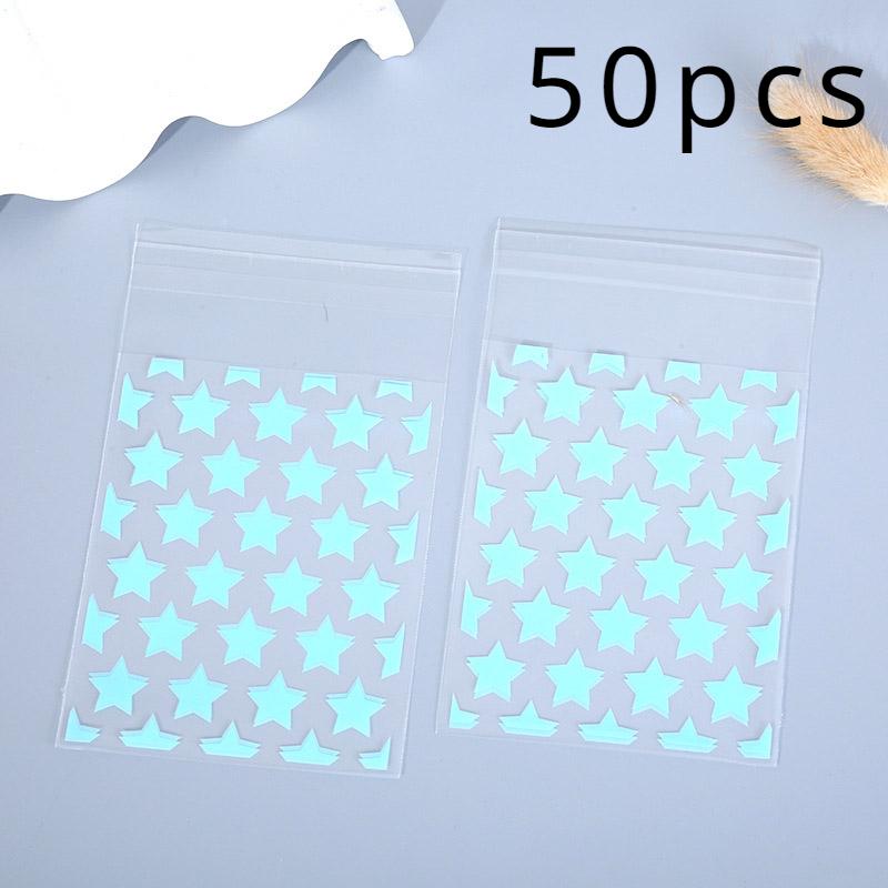 50/100pcs Multi-color Plastic Sealed Bags Birthday Parties Holiday Celebrations Family Cookies Snacks Self-adhesive Bags
