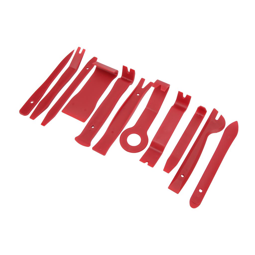 11PCS Set Car Audio Removal Tool Multifunctional Red with Oxford Cloth Bag Maintenance Repair Kit