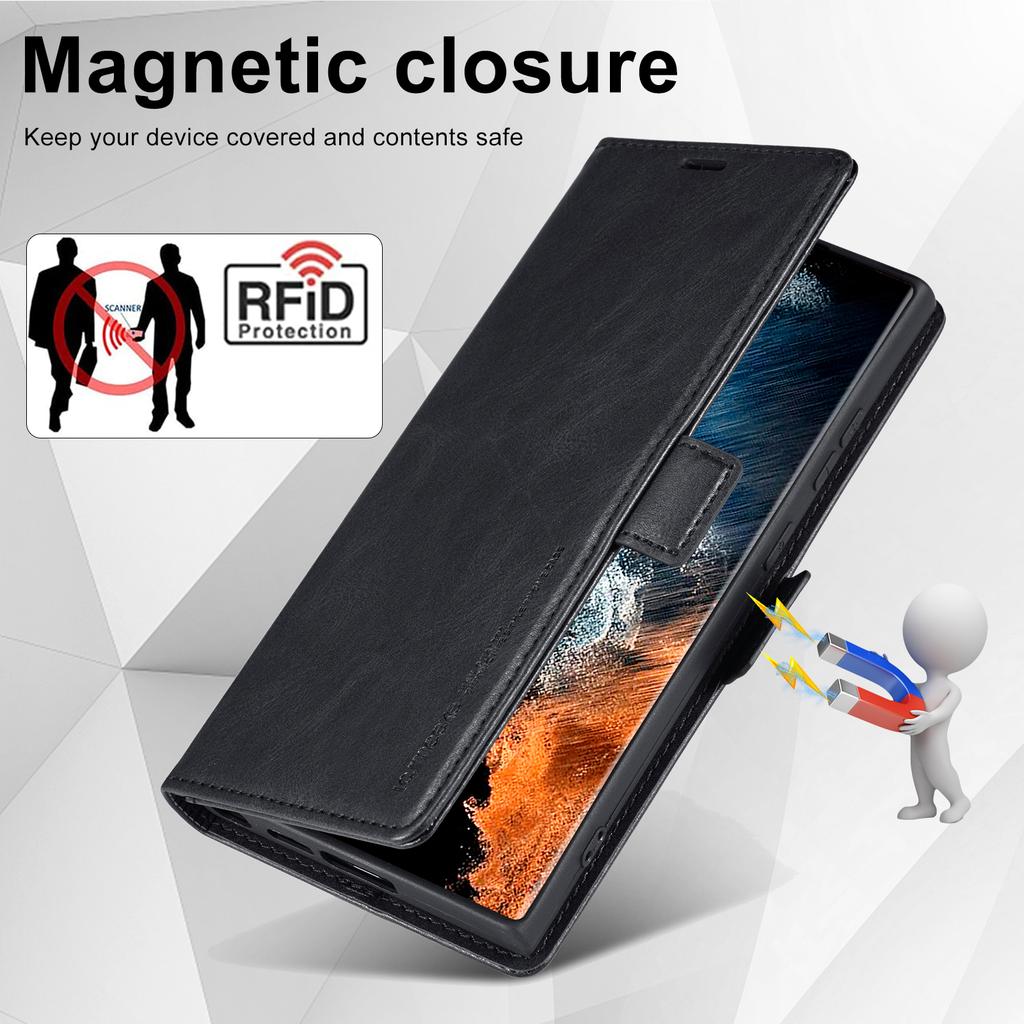 LC.IMEEKE For Samsung Galaxy S24 Ultra Case RFID Blocking Wallet Leather Phone Cover