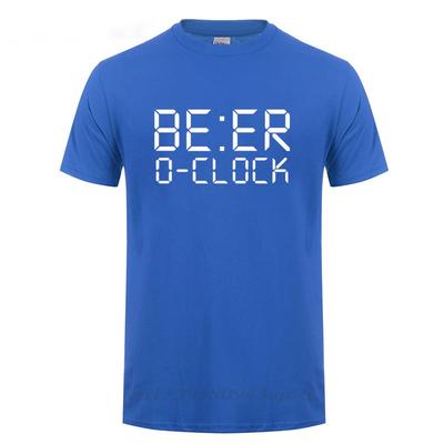 BEER OCLOCK Drinking Party Joke TShirt Funny Birthday Gift For Men Dad Father Papa Husband O Neck Cotton Short Sleeve T Shirt