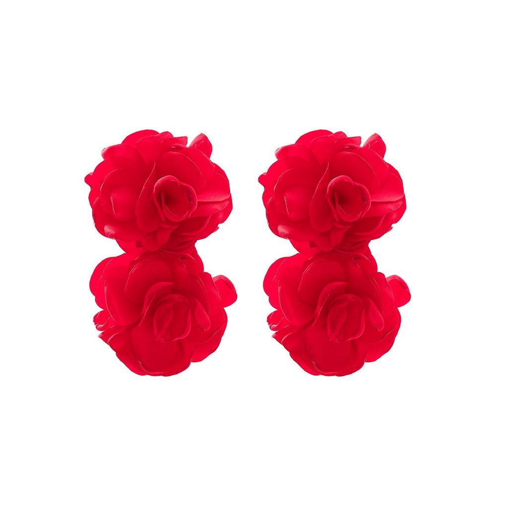 Barevné letní náušnice s třásněmi z květin a listů