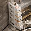 17 Cm Drawer-type Slit Storage Cabinet Ultra-narrow Slit Cabinet for Refrigerator Multi-layer Storage Rack for Bathroom