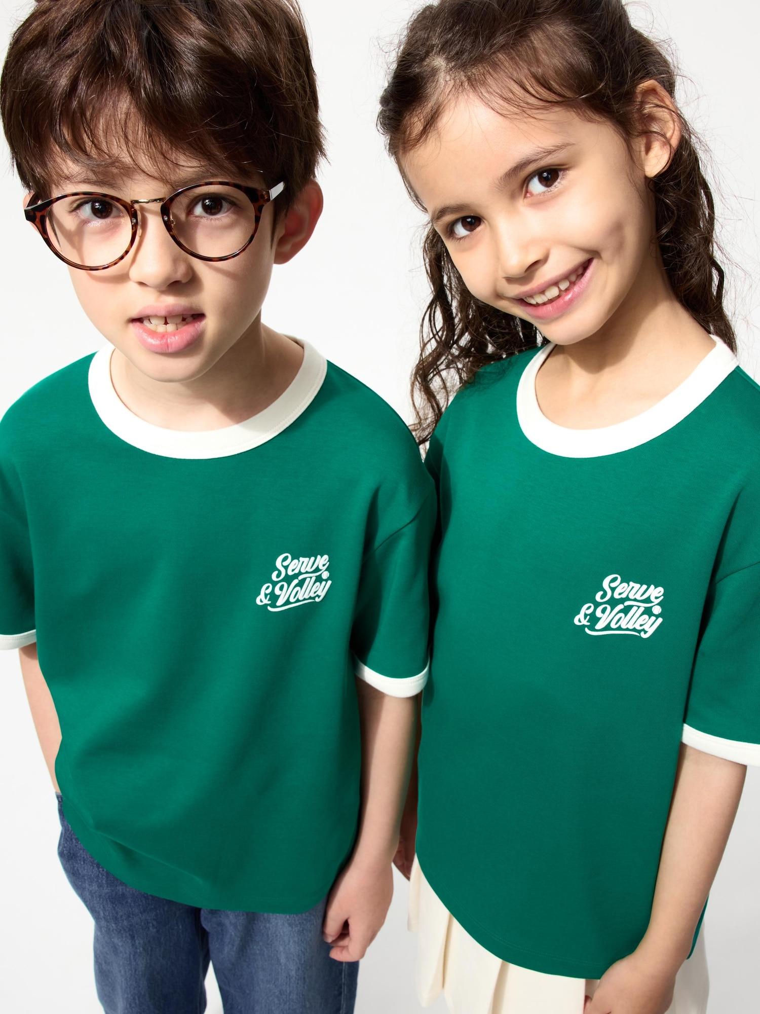

Футболка с круглым вырезом и графическим узором Aerism из хлопка Uniqlo Japan 55 GREEN/100