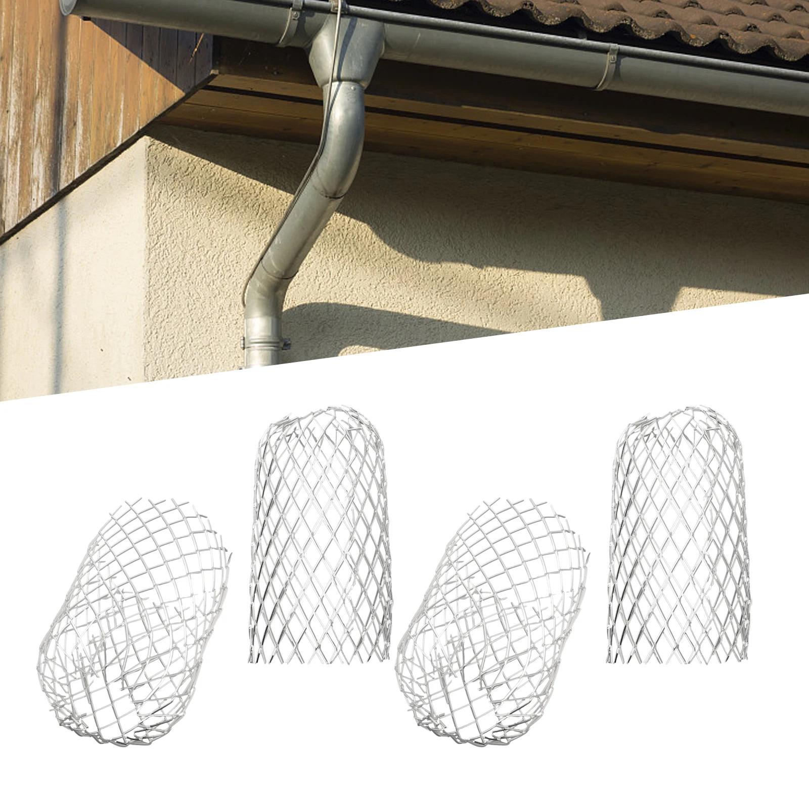 

4 Pcs Metal Aluminum Filter Mesh Gutter Leaf Debris Mud Trap Guards Drain Pipe Cover Downpipe Guttering System China Mainland