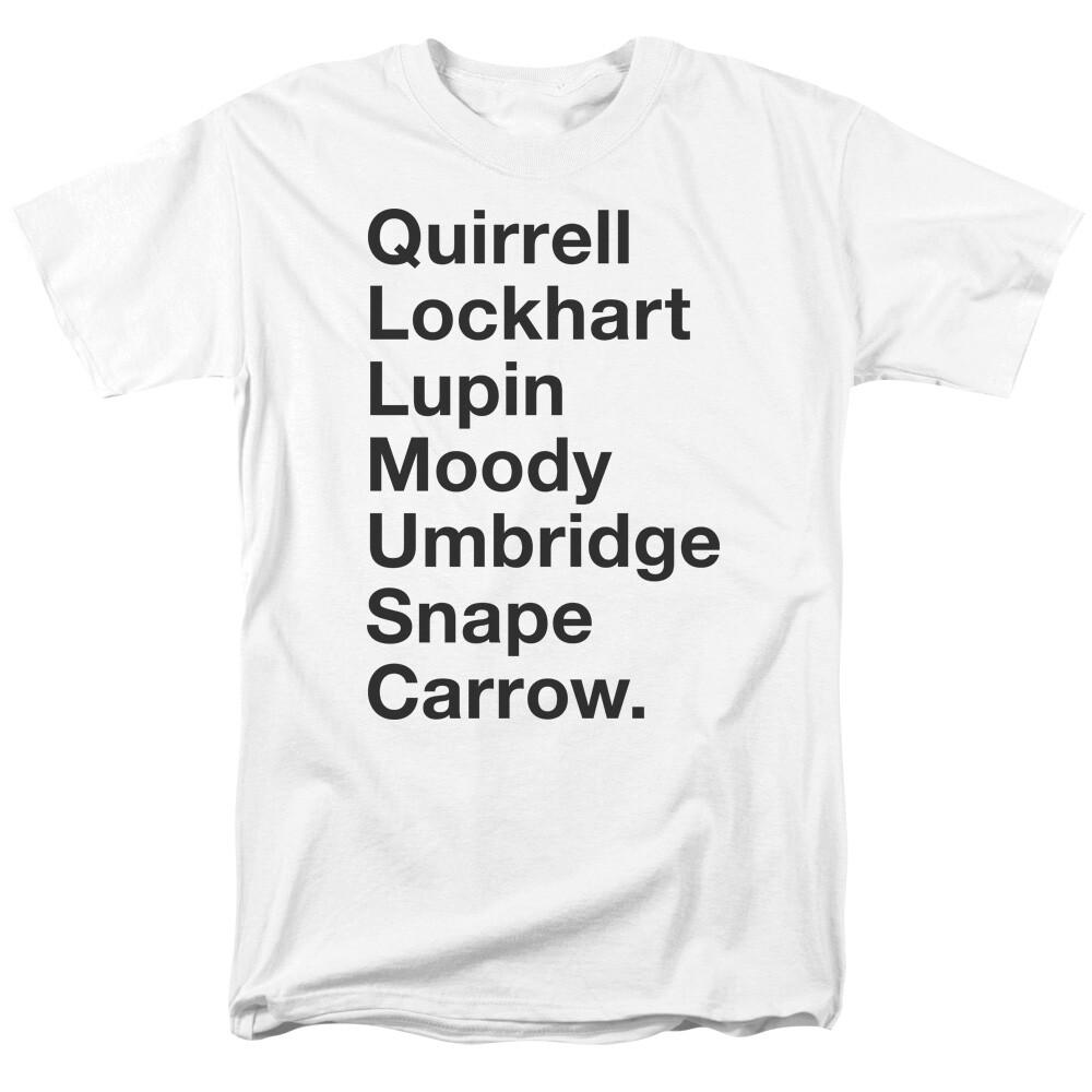 Harry Potter Professors T Shirt Mens Licensed Wizard Movie Tee Hogwarts White S