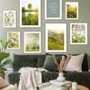 Posters and Prints Canvas Painting Modern Wall Art Pictures for Living Room Home Decor Spring Scenery Flower Green Vegetation