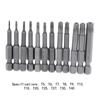 1pcs S2 Alloy Steel 50mm Long Torx Screwdriver Bit 1/4" Hexagon Handle T7 T8 T15 T20 T25 T30 T40 T45 Screwdriver Bit