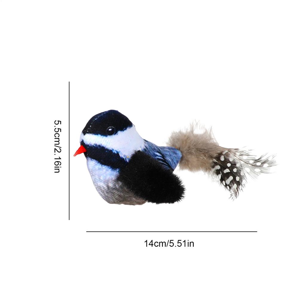 Zwitschernder Vogel Katzenspielzeug Feder Katzenspielzeug Interaktives Katzenspielzeug Realistisches Vogelgeräusch Katzenspielzeug Plüsch Katzenspielzeug Automatisches Katze Vogel Spielzeug
