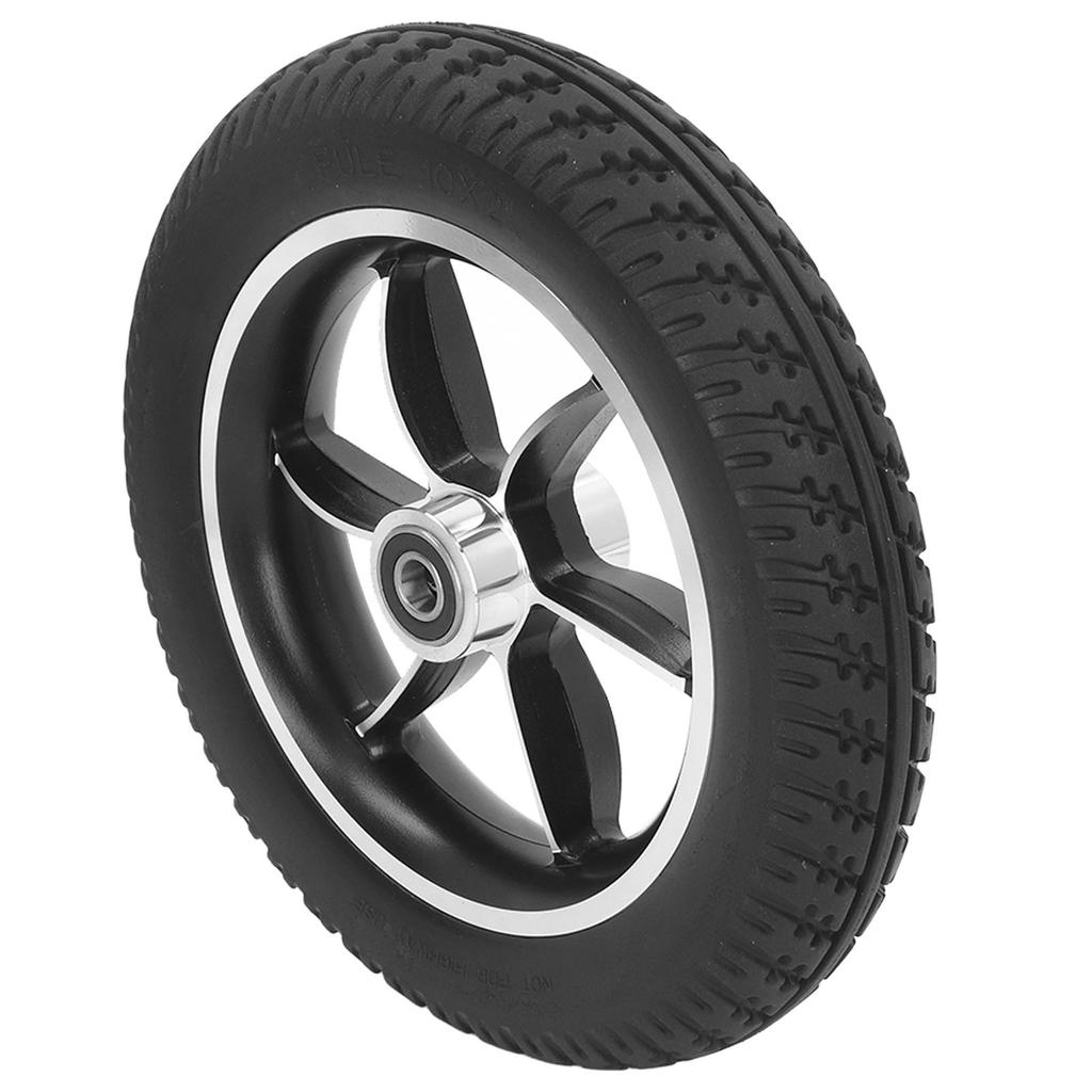 Wheelchair Wheel 10in PU Low Noise Walker Caster Tire Replacement for Rollator Trolley