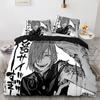 Jujutsu Kaisen Bedding Set Single Twin Full Queen King Size Anime Bed Set Aldult Kawaii Kid Bedroom Duvetcover Sets 3D Print 043