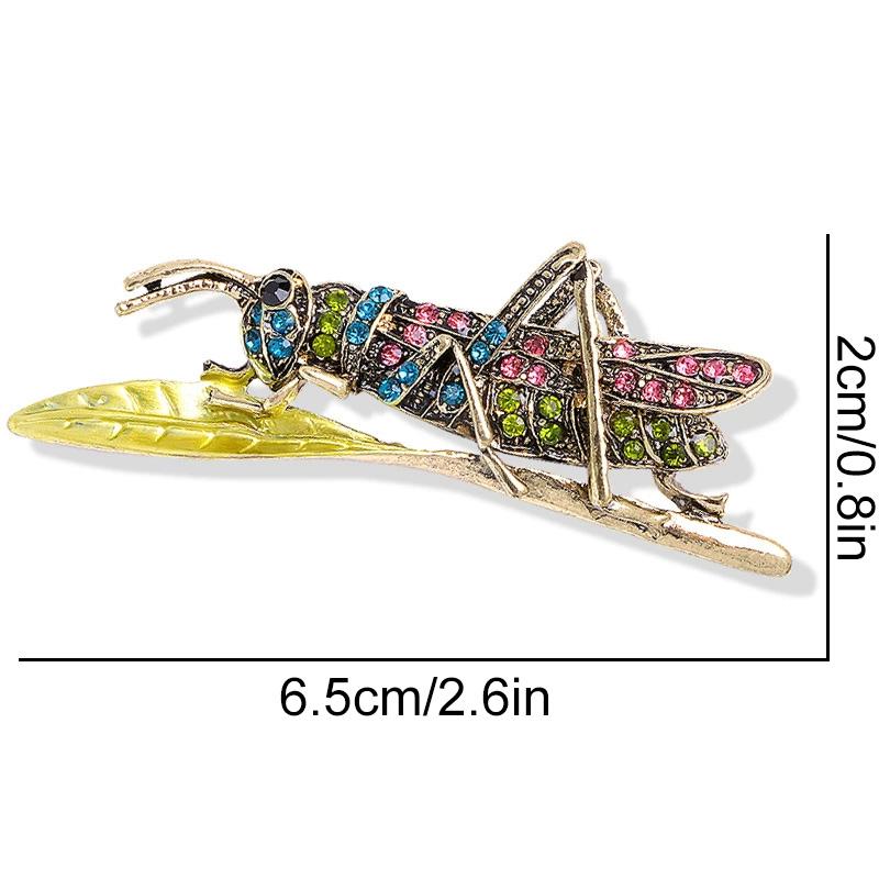 1Pc Alloy Gift Corsage Literary Wind Diamond Inlaid Exquisite Insect Brooch Safety Pin Colorful