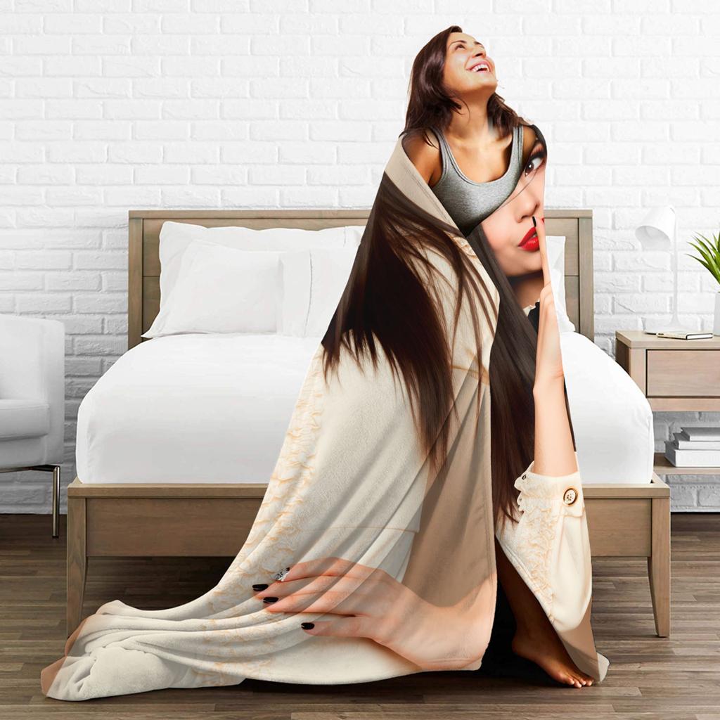 Actor Sofia Carson Blanket Quality Super Soft Bedding Throws Spring Child Bedroom Novelty Bedspread
