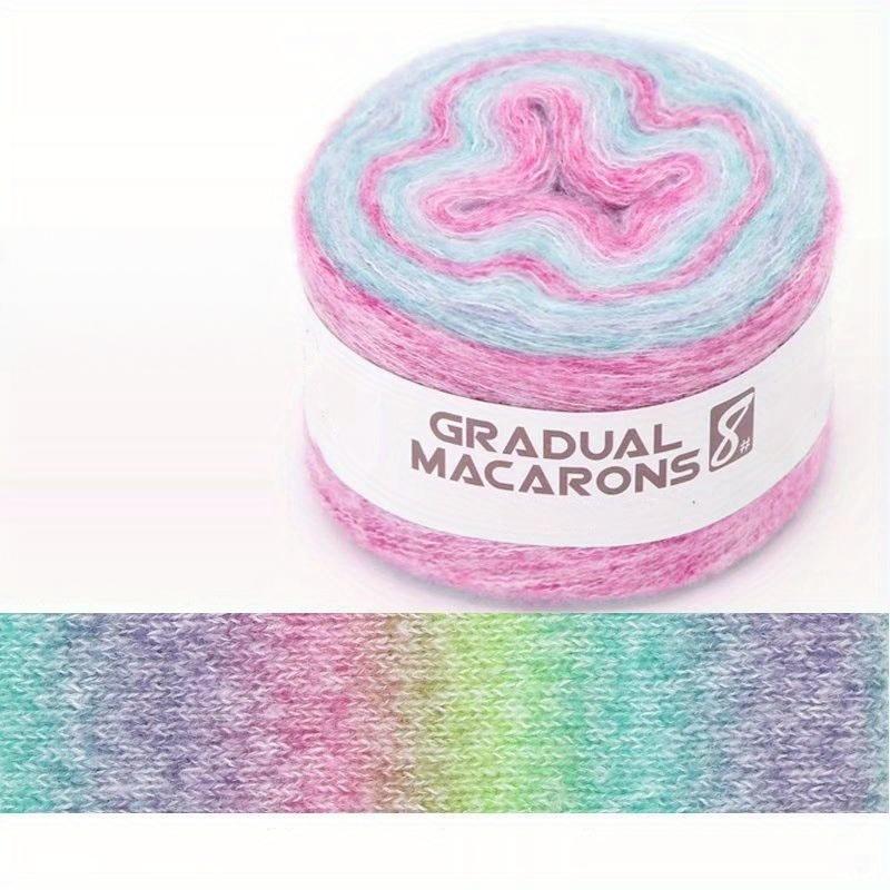 6pcs Gradient Yarn Chunky Polyester Knitting Bundle for Gloves & Hats - Multicolor Ombre, 600g DIY Yarn