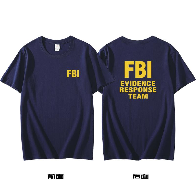 FBI FBI Agent Short-sleeved T-shirt Men's Cotton Casual Half-sleeved American Army Police Fan Clothes Summer