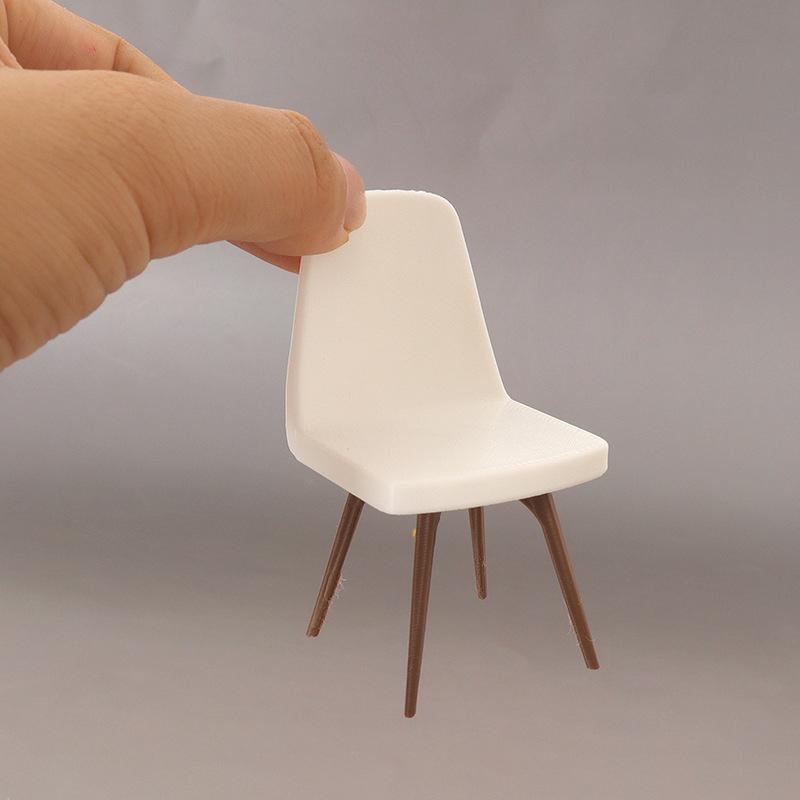 1/2Pcs 1/12 Dollhouse Simulation Mini Chair Model Dollhouse Furniture Decoration Toy Dolls House Micro Scene Construction Props