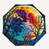 1pc Moonlit Forest Automatic Folding Umbrella Compact Lightweight Travel Umbrella with 8-Rib Sturdy Frame, Windproof & Self066
