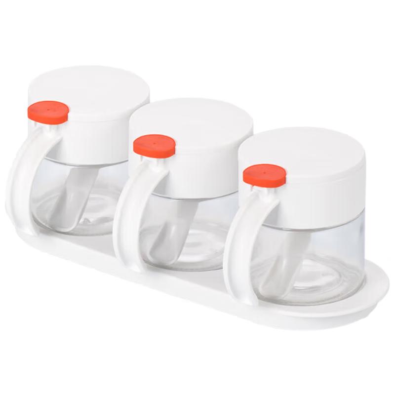 Chahua Round Dot Glass Seasoning Jar Set