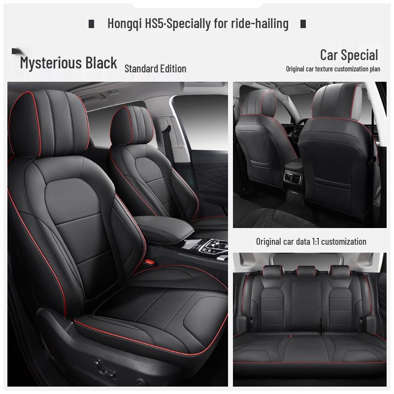 All-Season Full Leather Seat Cover for Hongqi HS5 - Custom Fit, Full Surround Design