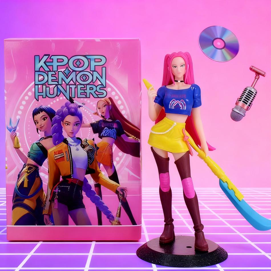 18cm 1-3PCS NEW KPop Demon Hunters Superstar Rumi Mira Zoe Acrylic PVC Action Figure Toy Anime Figurine Doll For Fans Gift