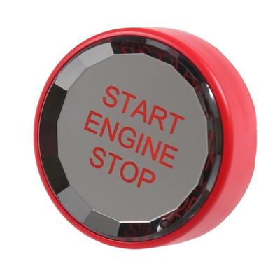Tlačítko startování motoru Kompatibilní s Toyota Tlačítko napájení 3D Křišťálové Červené Typ A Série 80