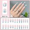 O2 Long Wearable Removable Nail Patches: Pointed Press-On False Nails for Nail Art
