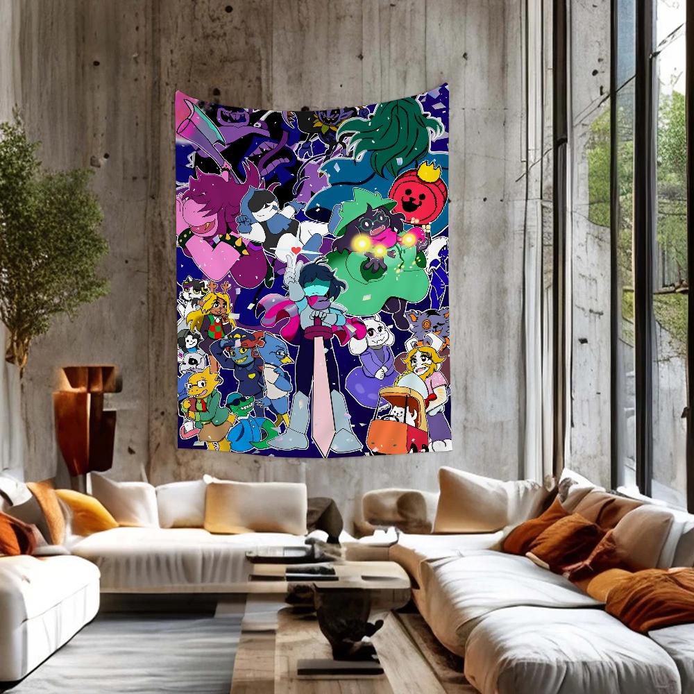 Deltarune Videohra Tištěná Velká Nástěnná Gobelínová Závěsná Tarotová Hippie Nástěnné Koberce Kolejní Umění Domácí Dekorace