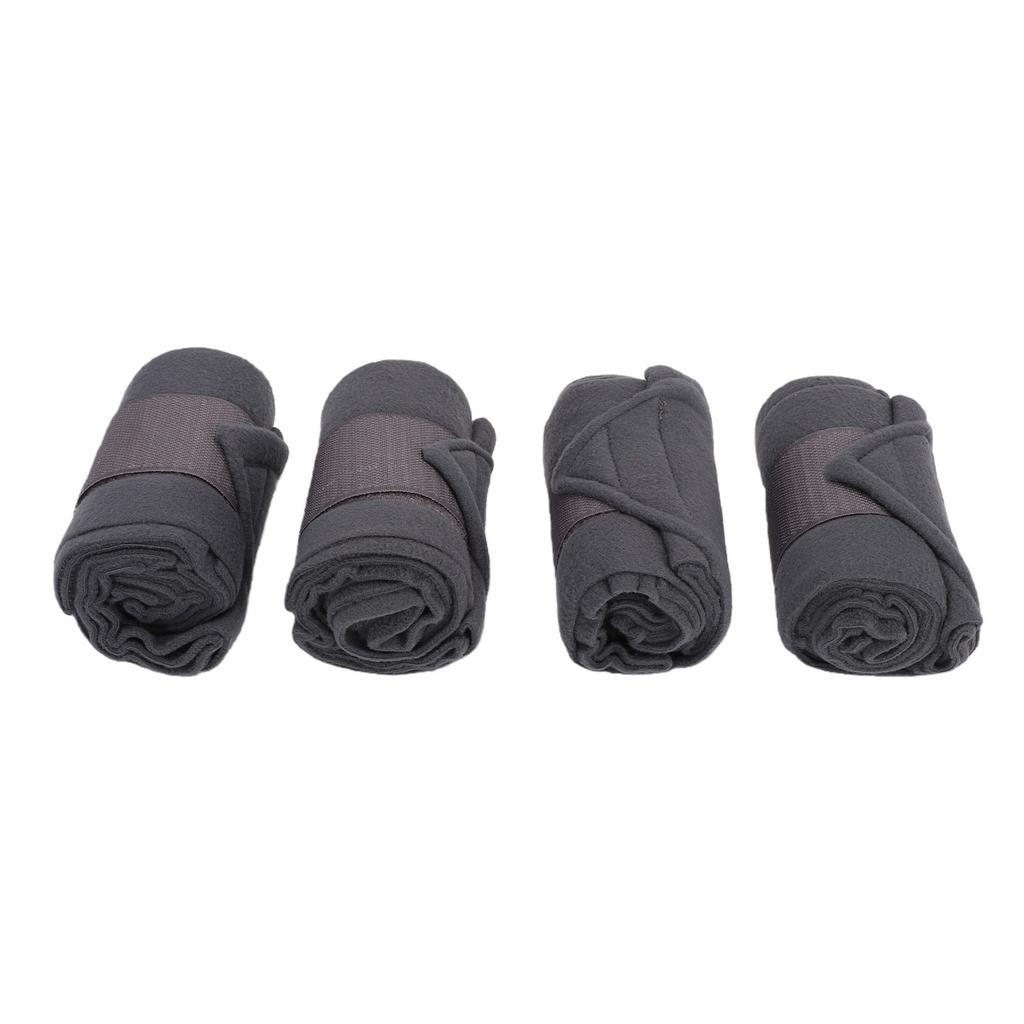 4 peças de Bandagens para Pernas de Cavalo de Polo, Bandagens Macias de Lã, Bandagens para Pernas Equestres, Suprimentos para Estábulo, Cinza