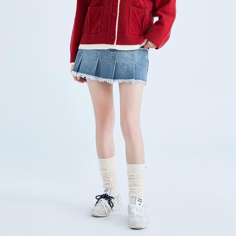 LEDIN 2025 New Denim Short Skirt S