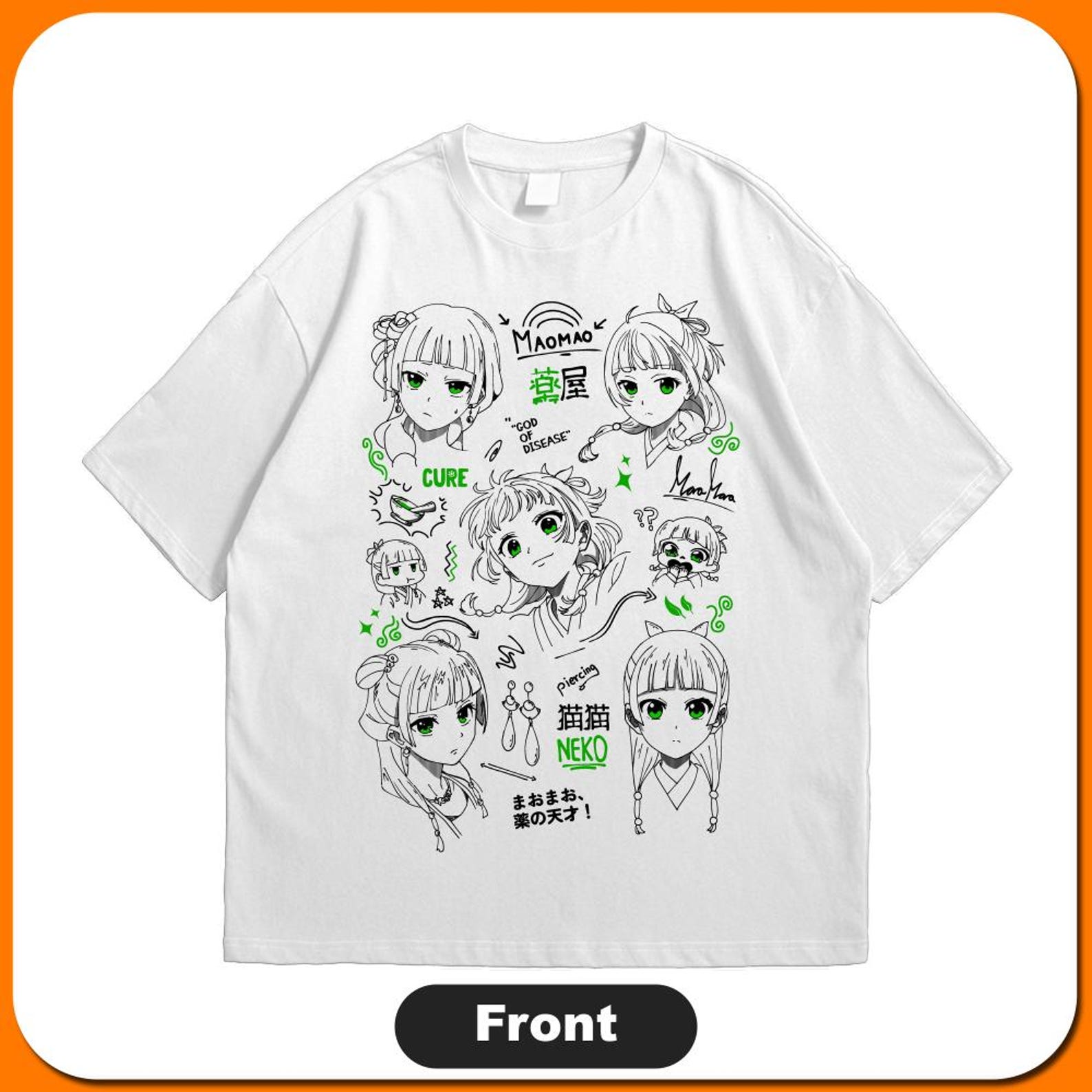 MaoMao Apothecary Diaries T-Shirt: Anime Fan Art Unisex Tee XL