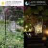 Hot,Solar Lantern Outdoor Hanging Mason Jar Solar Light 45 LED Spray Can Light for Patio Walkway Garden