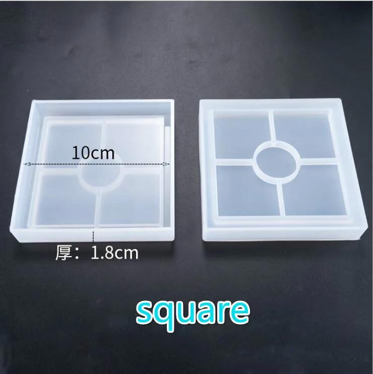 

Круглая/квадратная/шестиугольная подставка силиконовая форма конфета шоколад форма для мороженого глина мыло эпоксидная форма инструмент для декора Square