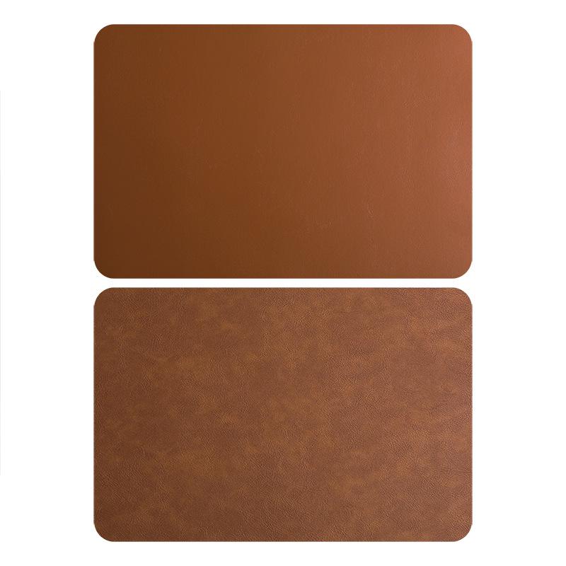 Waterproof Double Layer Cowhide Square Leather Placemat