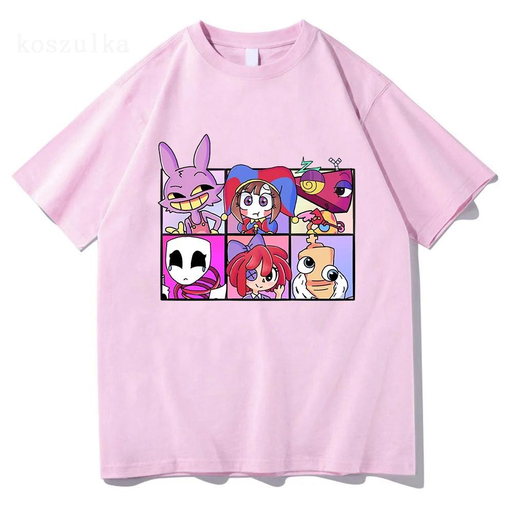 New 2026 Amazing Digital Circus Print T-shirt Boys and Girls Casual High-quality Choice Cotton Short-sleeved T-shirt