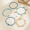 Shell Anklet Summer Ocean Wind Accessories Female Versatile Personality Handmade Blue Rice Bead Starfish Leg Ring