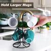 Heavy Duty Carbon Steel Mug Holder With 6 Hooks For Organized Kitchen Space Saving Storage Solution