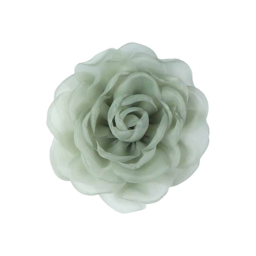 Broche Fleur en Organza Épingle à Cheveux Fleur Surdimensionnée Nouvelle Boucle pour Foulard Accessoires Vestimentaires