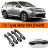 Nakładki na klamki drzwi samochodowych Nakładka Stylingowa Naklejka Akcesoria Zewnętrzne do Samochodu Dla Toyota Harrier XU60 2014- 2018 2017 2016