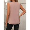 Summer New Style Solid Color Round Neck Sleeveless Loose T-shirt Vest Shirt
