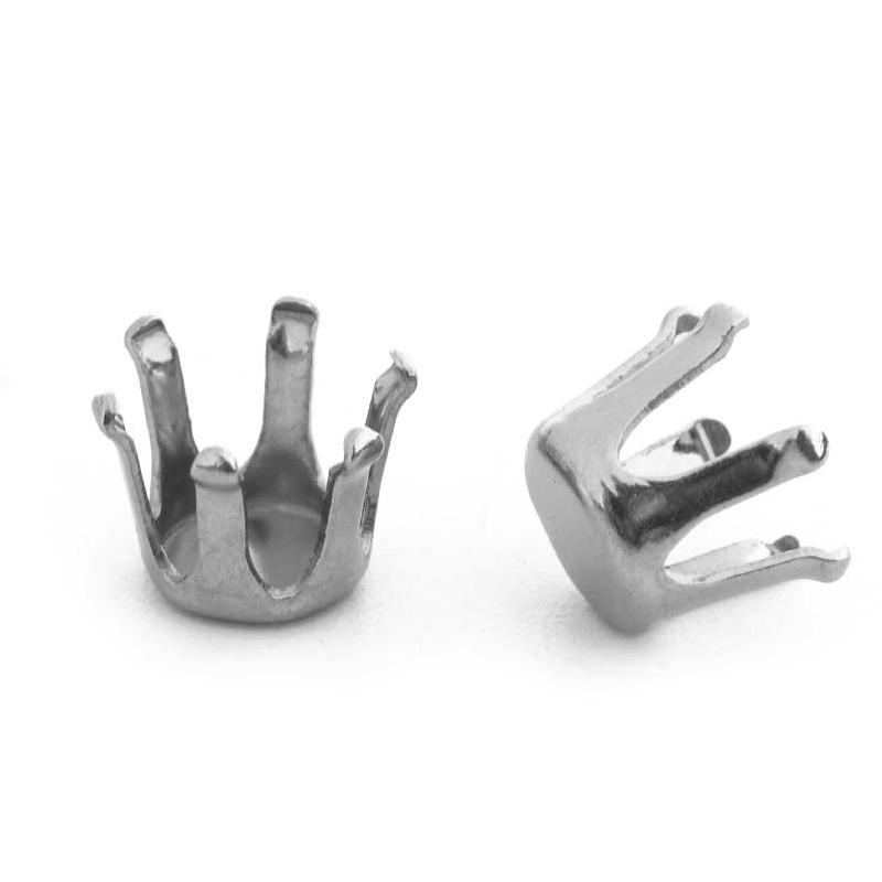 

100pcs/Lot Stainless Steel Round Blank Claw Setting Base Clasps Rhinestone Crystal Beads Setting Base For Jewelry Making 4mm