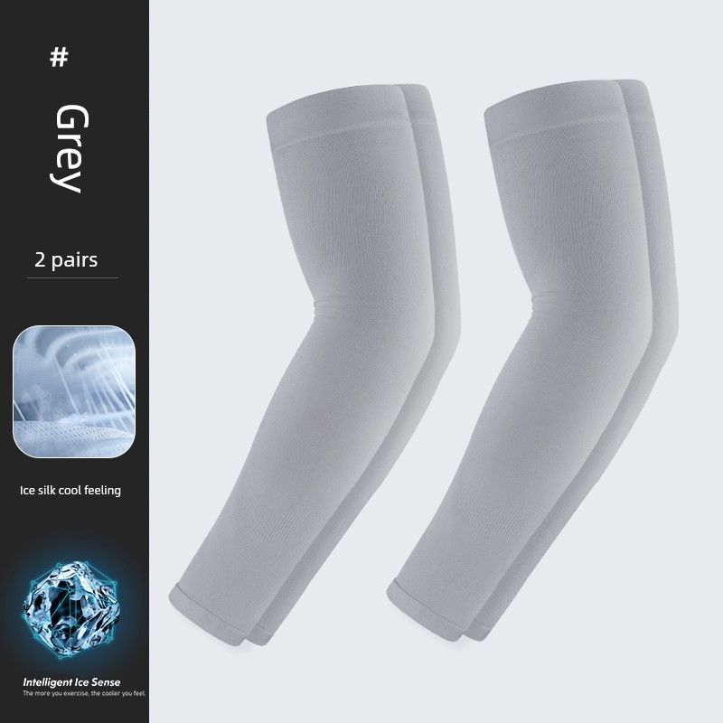 

Pure Color Ice Sleeve Men Summer Loose Viscose Fiber Sun-Protection Oversleeves Men s Cycling Driving and Fishing UV Protection Thin Oversleeve Straight-leg Gray 2 pairs All yards