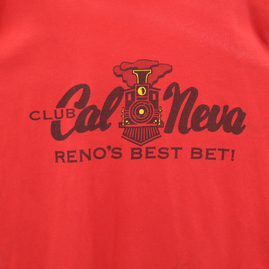 ONEITA 90s Old CALNEVA Short Sleeve T-shirt L Red Single Stitch Men's Used