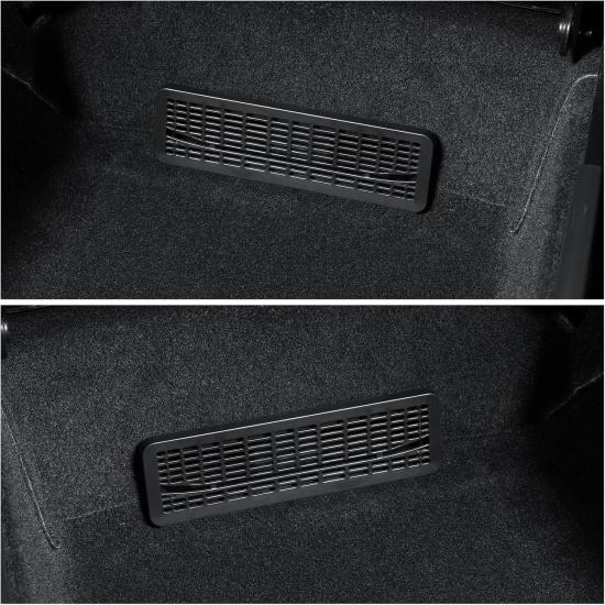 LUCKEASY 2PCS Floor Air Flow Vent Grille Protection for Tesla Model Y Juniper 2025 2026 Air Vent Cover Rear Under Seat Air Condition Outlet Grille
