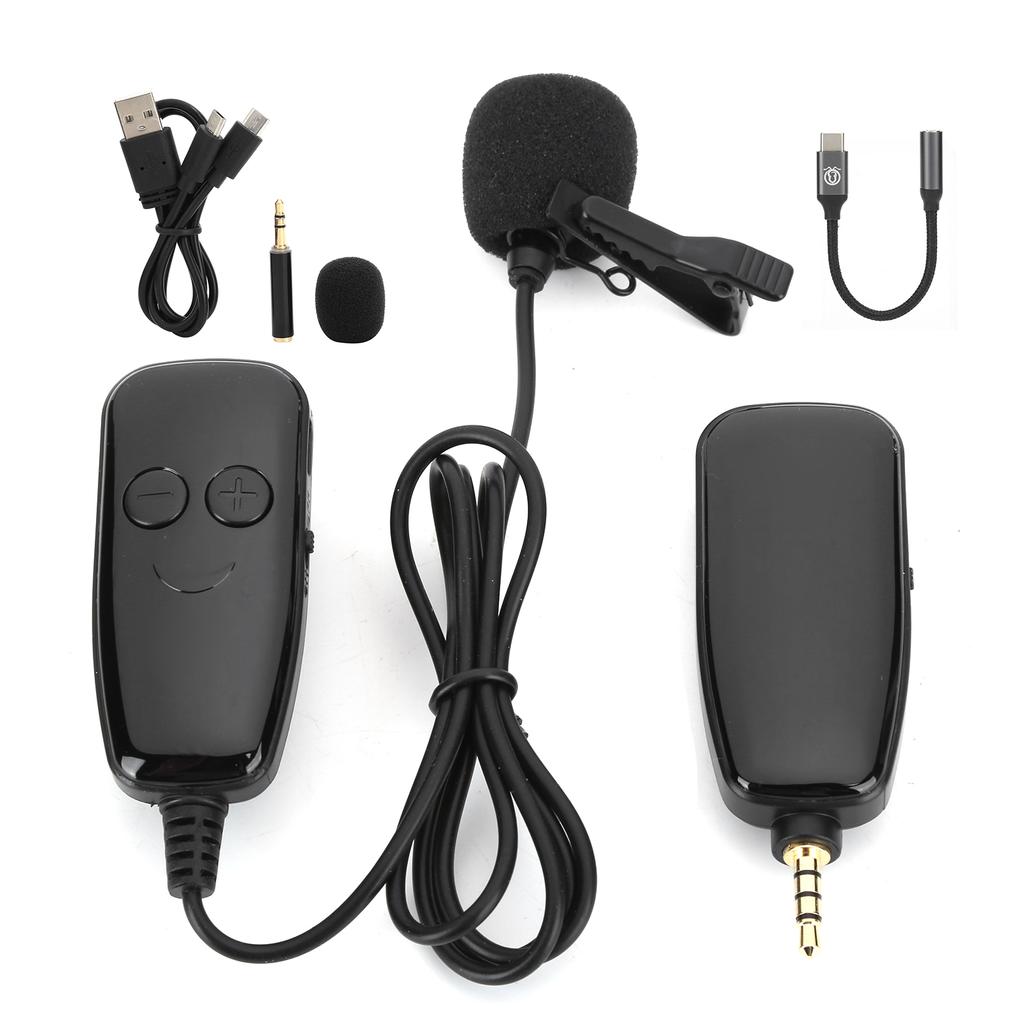 Mikrofon bezprzewodowy UHF do nagrywania vloga do wywiadu na żywo na YouTube z kablem adaptera TypeC