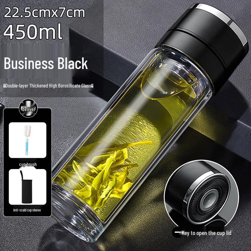 Double-Layer Glass Travel Tea Mug