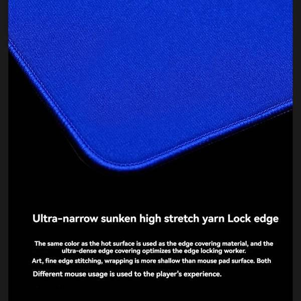 

Blue Gaming Mouse Pad: Poron & Cloth, Anti-Slip Bottom, Luxurious & High-End Feel. Other