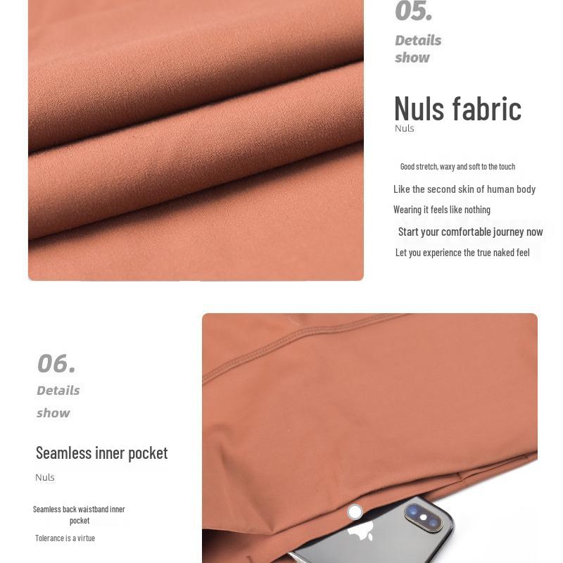 High-Waist Nude Feel Butt Lift Brushed Yoga Leggings, Peach Fitness Pants for Women