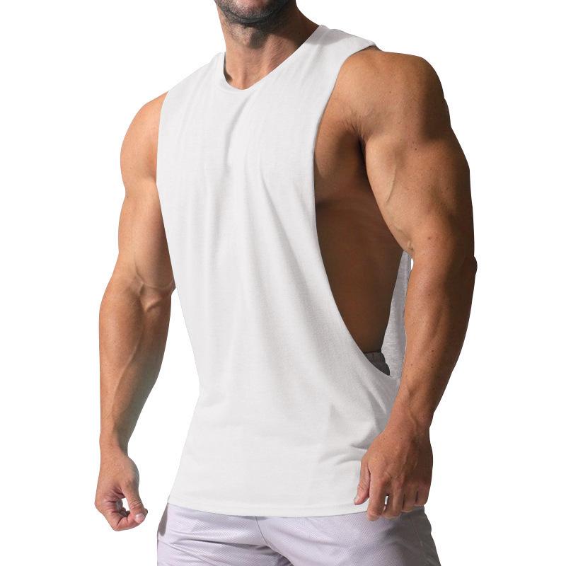 2023 European Men's Sleeveless Loose Fit Solid Color Casual Tank Top